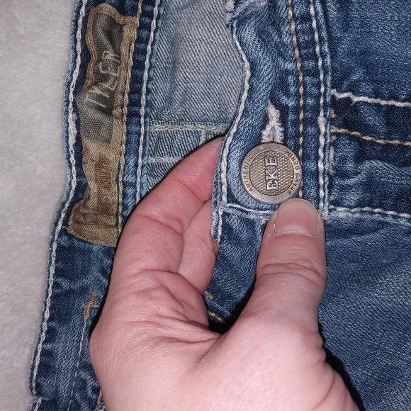 Vintage Buckle BKE Jeans Mens 32 X 32 Tyler Boot Cut Distressed Medium Wash Y2K - Picture 10 of 15